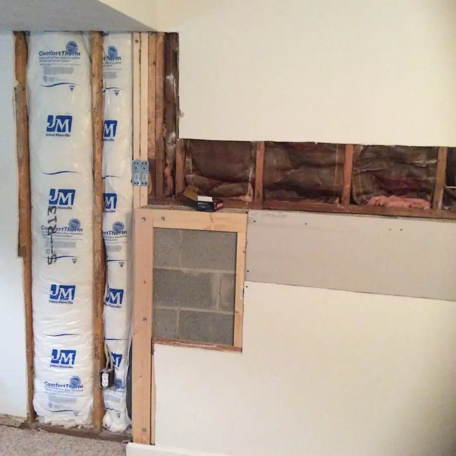 Wall insulation replacement during Contents Cleaning & Restoration in West Plains
